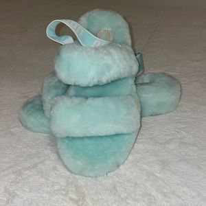 Baby blue Ugg slippers. Never worn! US size 7.
